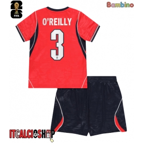 Inghilterra Nico O'Reilly #3 Seconda Maglia Bambino Mondiali 2026 Manica Corta (+ Pantaloni corti)
